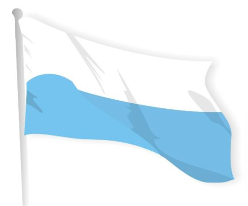 BANDERA: Azul y blanca